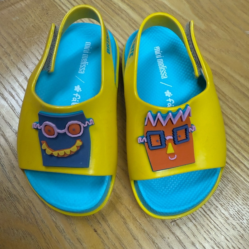 NWOT Mini Melissa Kids Yellow Sandals
